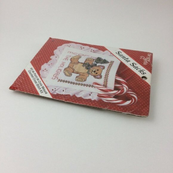 Santa Sacks New Berlin Cross Stitch Kit 3142 Sealed Teddy Bear Christmas Holiday - Picture 7 of 12
